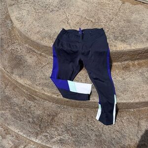 Athleta Black and Blue Performance Leggings